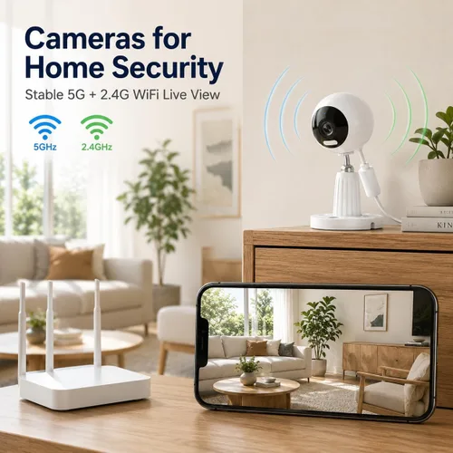 Miniatura 2 de Cámaras 5G para Seguridad del Hogar, Cámara de Seguridad Interior y Exterior de 3MP para Bebé/Anciano/Perro/Mascota/Niñera, Monitor WiFi para Bebé