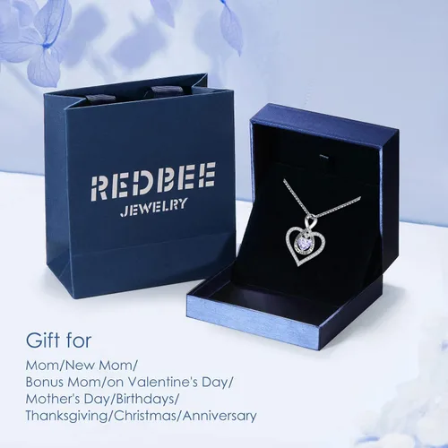 Miniatura 5 de LIANYU 925 Sterling Silver Necklace for Women, Heart Necklace for Women Birthday Gifts for Women Girlfriend Wife Gifts for Anniversary Infinity