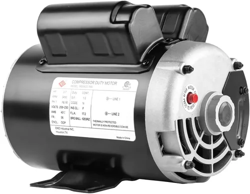 Miniatura 4 de 3.7 HP 3450 RPM, marco 56, 230V, 17.2Amp, eje de 5/8", motor de compresor de aire monofásico NEMA