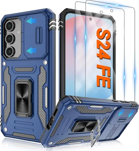 Miniatura 39 de Atump Funda para Motorola Moto G Play 2024 (4G) con [paquete de 2] protector de pantalla HD y cubierta para cámara deslizante, soporte de anillo
