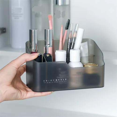 Miniatura 3 de TOWINE Makeup Organizer Desktop Cosmetics Storage Box Home Dressing Table Organization Storage Rack for Makeup Brushes Lipstick Small Item