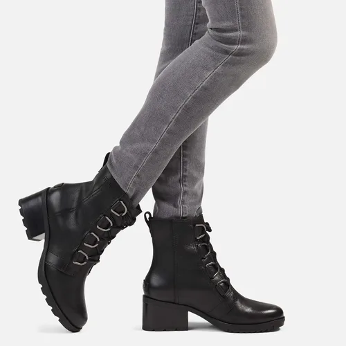Miniatura 6 de SOREL Botín de encaje Cate para mujer, botas de lluvia de cuero impermeables