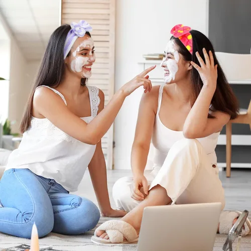 Miniatura 7 de Jutom Juego de 74 diademas de spa de 37 estilos de tela de rizo de forro polar coral, diadema cosmética para maquillaje, cuidado de la piel suave