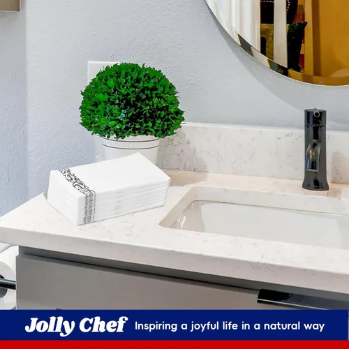 Miniatura 4 de 200 toallas de mano desechables, suaves y absorbentes, sensación de lino, servilletas para cena, servilletas decorativas duraderas para baño, buenas