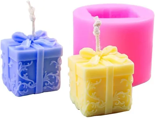 Miniatura 3 de Cestony Molde de silicona con tema navideño para hacer velas de resina para aromaterapia, velas de cera jabón, flor espécimen de arcilla artesanal