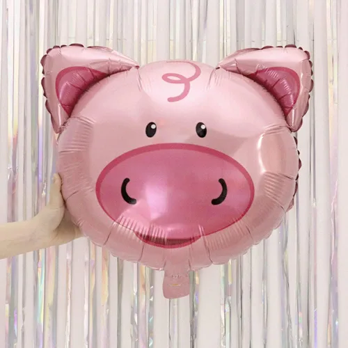 Miniatura 6 de Globos de animales de granja, cerdo, vaca, caballo, burro, globo de Mylar para animales, temática de animales, suministros de fiesta de cumpleaños