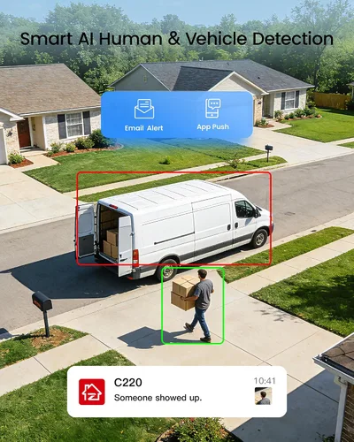 Miniatura 3 de ZOSI C220 8CH 4MP QHD 2.5K PoE Sistema de cámara de seguridad para el hogar, NVR de 8 canales 5MP 3K con 2TB HDD para grabación 24/7, 4 x cámaras IP