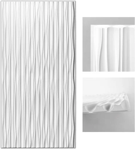 Miniatura 12 de Art3d - Paneles de pared 3D de 20 piezas, 11.8" x 11.8" (1.77 m²) Paneles de pared de PVC, decoración de pared adhesiva para sala de estar, Negro