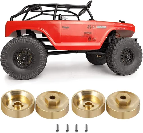 Miniatura 3 de RCLions 4 unids Heavy Duty latón rueda hexagonal adaptador 0.197 in para AXIAL SCX24 AXI90081 AXI00001 AXI00002 1:24 RC Crawler Actualizaciones