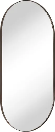 Miniatura 10 de TEHOME Espejo Ovalado de Níquel Cepillado 20x30'' Espejo de Tocador de Baño Plateado Cepillado en Forma de Cápsula/Píldora 30 x 20 pulgadas Espejo
