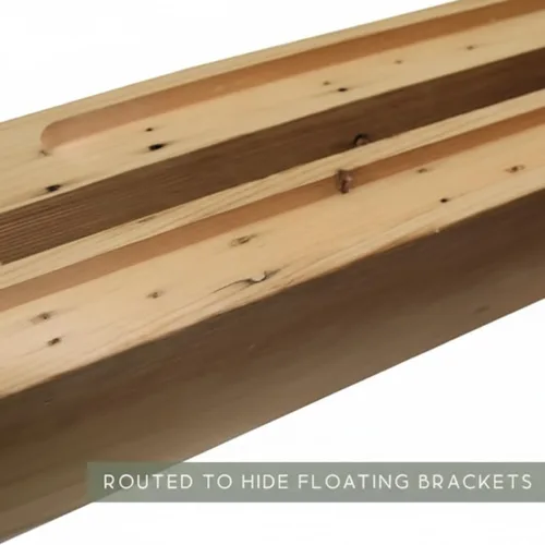 Miniatura 5 de Estante de madera flotante para chimenea, rústica, decoración de pared con vigas de madera de granero reciclada, estantería de granja montada