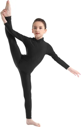 Miniatura 20 de Body de manga larga para niños y niñas, con cuello alto, cuerpo completo, leotardo de gimnasia
