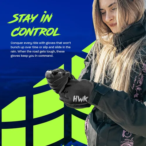 Miniatura 3 de HWK - Guantes de motocicleta para hombres y mujeres, motocross, conducción táctica, ciclismo, carreras de motocicletas, guantes multiusos