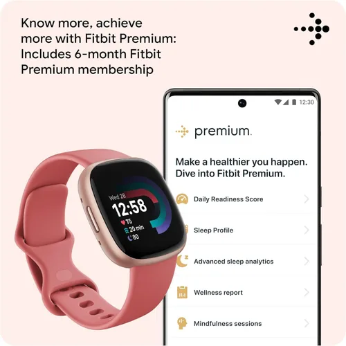 Miniatura 6 de Fitbit Paquete de 2 relojes inteligentes Versa 4 Fitness con preparación diaria, GPS, frecuencia cardíaca 24/7, más de 40 modos de ejercicio, Fit