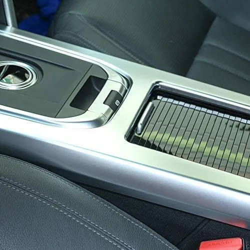 Miniatura 4 de Marcos de cubierta de panel de cambio de engranajes de coche, 1 unidad para Land Rover Discovery Sport 2015 2016 2017 2018 2019 (plata)