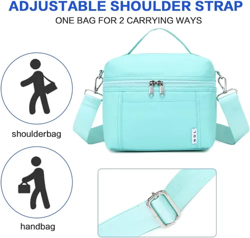 Miniatura 3 de NOL Natural Organic Lifestyle - Bolsas de almuerzo aisladas para mujer, bolsa enfriadora, ligera, de nailon, impermeable, lonchera para el trabajo