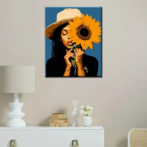 Miniatura 3 de Kit de pintura por números Tucocoo de chica negra de moda, lienzo de pintura al óleo DIY con pintura acrílica para niños, estudiantes, adultos Chica