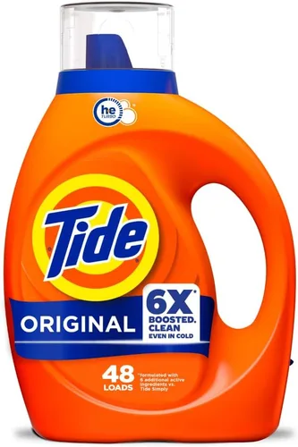 Miniatura 38 de Tide Detergente líquido para ropa, original, 100 cargas, 146 onzas líquidas, compatible con alta eficiencia
