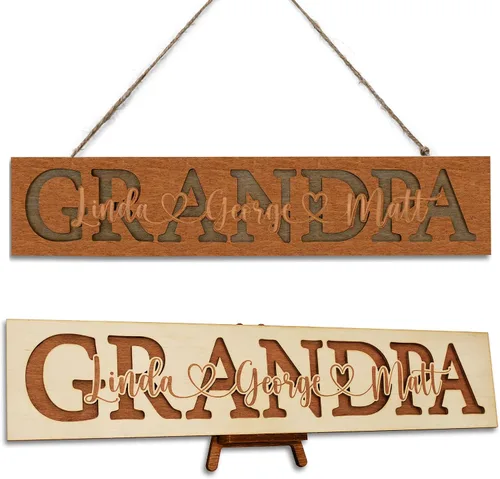Miniatura 8 de Marco personalizado First Dad Now Grandpa – Regalos para el Día del Padre para el abuelo de parte de los niños – Regalo de papá primerizo – Placa