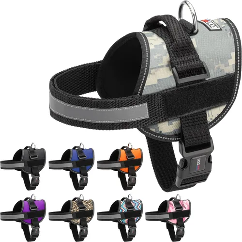 Miniatura 26 de Dogline Arnés para perro, chaleco reflectante ajustable sin tirones con asa para caminar, entrenar, transpirable, arnés sin estrangulamiento