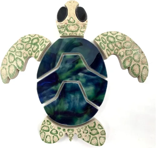 Aquatic Custom Tile Mosaico de porcelana verde de tortuga marina para piscina, mosaico submarino, mosaicos decorativos para la parte inferior de la