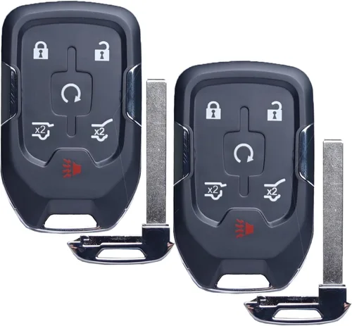 SUPALAND Llavero de Reemplazo para Coche Compatible con Chevy Suburban Tahoe GMC Yukon/Yukon XL Denali 2015-2020 Arranque por Botón 6 Botones