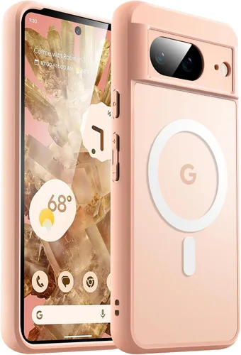 Miniatura 23 de JETech Funda magnética para Google Pixel 8 de 6.2 pulgadas 2023, compatible con MagSafe, translúcida mate trasera a prueba de golpes (Hazel)