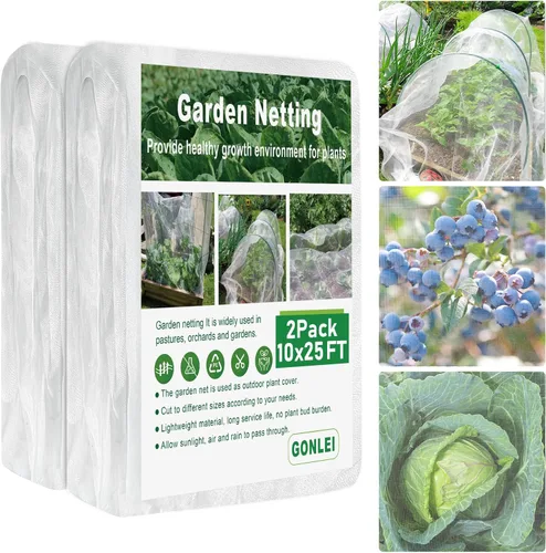 Miniatura 11 de GonLei Red de jardín de 10 x 100 pies ultra fina para protección del jardín, red de jardín para camas elevadas, mosquitera para arbustos de Red