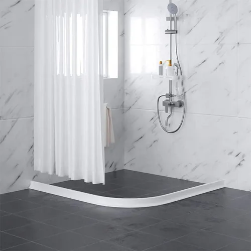 Miniatura 8 de Umbral de ducha de 122 pulgadas, barrera de agua plegable, sistema de retención de tapón de agua, separación seca y húmeda para baño, cocina y más