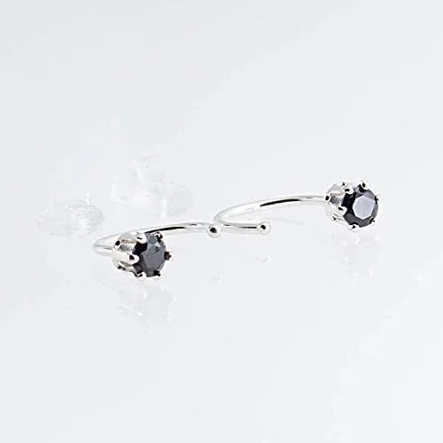 Miniatura 2 de Aretes de plata de ley para mujeres y niñas, hipoalergénicos para cartílago
