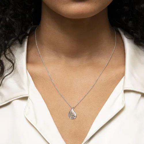 Miniatura 6 de Collar de urna de lágrima de plata de ley 925 para cenizas, árbol genealógico, recuerdo, cremación, joyería conmemorativa para mujeres, Plata