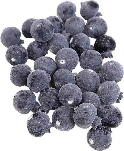 100 piezas artificiales de simulación de arándanos artificiales realistas de arándanos y frutas, decoración de platos de frutas con bayas azules,