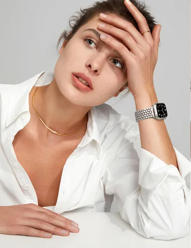 Miniatura 7 de JR.DM Starlight - Correas de repuesto para mujer compatibles con Apple Watch de 1.654 pulgadas (S3/2/1) 1.732 pulgadas, 1.772 pulgadas, 1.772 E