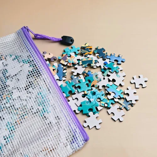 Miniatura 8 de Bolsas de malla con cremallera de 3 x 5 pulgadas, carpetas de archivos de plástico con cremallera, bolsas de rompecabezas para organizar