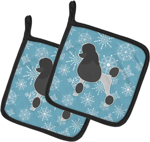 Miniatura 148 de Caroline's Treasures BB3567PTHD - Juego de soportes para ollas de cocina resistentes al calor, almohadillas calientes para cocinar, hornear, Copo