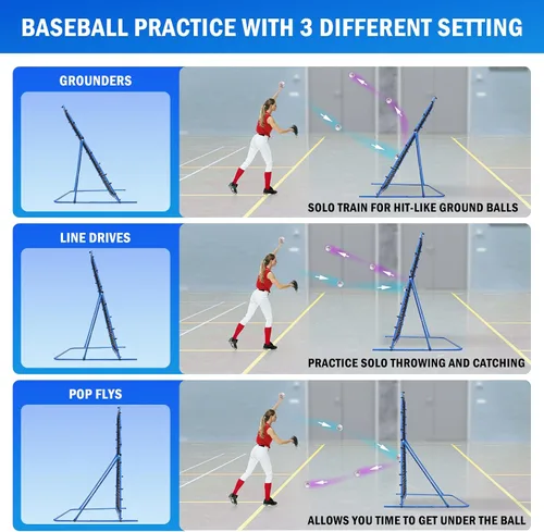 Miniatura 4 de Soccer Baseball Rebounder Net, Soccer Goal Net, Volleyball Softball Rebound Pitchback Net Quick-Switch Angle Training for Control, Passing Practice