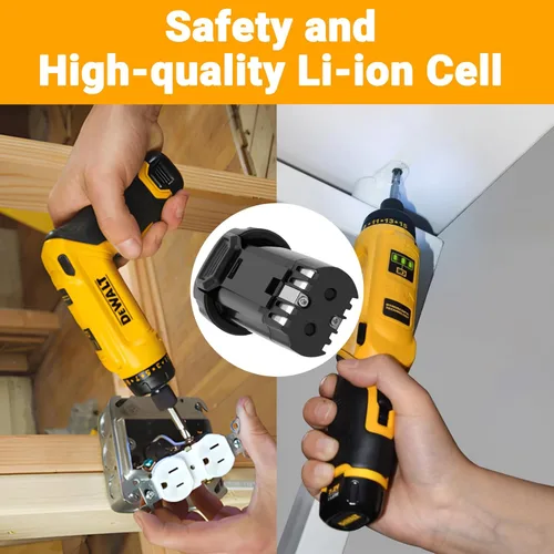 Miniatura 5 de Joiry Batería de repuesto de iones de litio de 8 V 2000 mAh con mayor seguridad y mayor tiempo de funcionamiento, compatible con herramientas