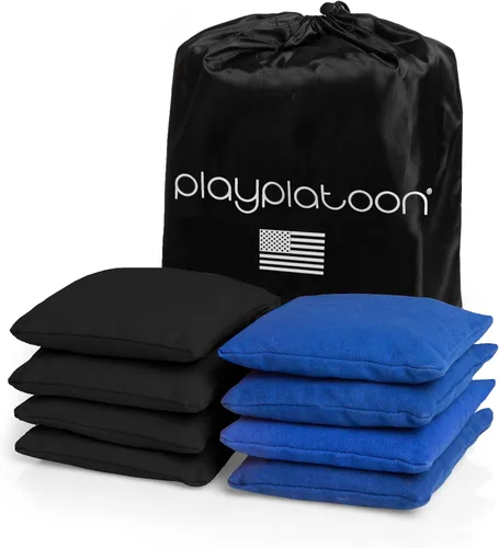 Miniatura 30 de Play Platoon Bolsas de Cornhole Resistentes a la Intemperie - Juego de 8 Bolsas de Frijoles Reglamentarias para Lanzar - Tamaño y Peso Profesional