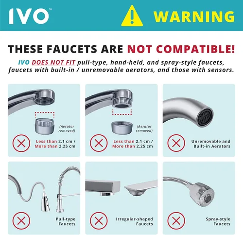 Miniatura 4 de Filtro de Agua IVO para Grifo de Lavabo – 4 Etapas con Tecnología de Microfiltración – Elimina Cloro, Óxido, Sedimentos y Contaminantes