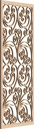 Miniatura 168 de 9 3/8"W x 24 3/8"H x 1/4"T Marilla Decorativos Paneles de Pared de Madera Calado, Abedul