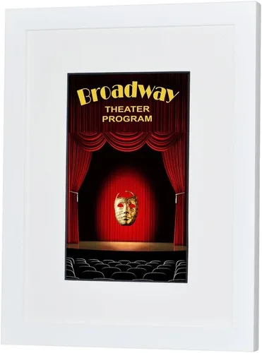 Miniatura 5 de Broadway Playbill Marco - Acabado negro satinado con alfombrilla blanca