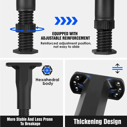 Miniatura 3 de Patas de soporte de cama de altura ajustable, soporte central telescópico resistente de 5.1 a 8.6 pulgadas para marco de cama hundido, elevador