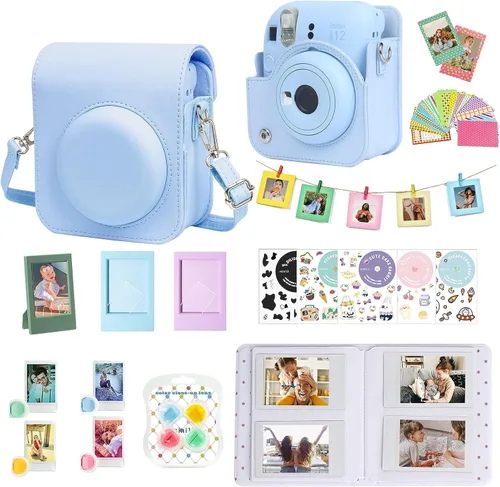 Miniatura 9 de Kit de accesorios para funda Fujifilm Instax Mini 12 para cámara instantánea + álbum para mini película de 3 pulgadas + filtros de color + álbum