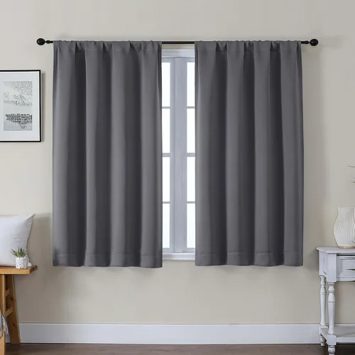 Miniatura 61 de Gwine Cortinas opacas para dormitorio, 54 pulgadas de largo, paneles de cortina de ventana con aislamiento térmico y reducción de ruido, cortinas