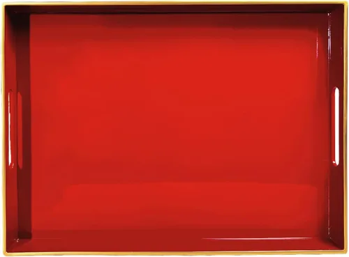 Miniatura 21 de Bandeja decorativa azul para mesa de café, bandeja de servir redonda de plástico con cuentas para encimera de cocina, otomana, sala de estar, (13")