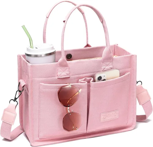 Miniatura 13 de ZHMO Bolso de lona para mujer, bolsos cruzados para mujer, bolsos de trabajo para computadora portátil, bolso grande de mano para enfermera