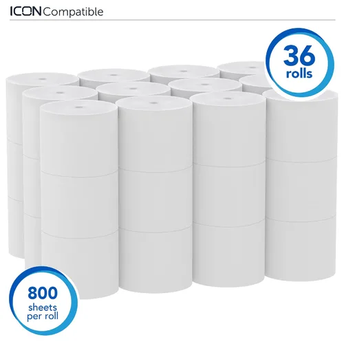 Miniatura 3 de Scott 07001 Essential - Rollo de papel higiénico sin núcleo, extra suave, estándar, doble capa (caja de 36 rollos)
