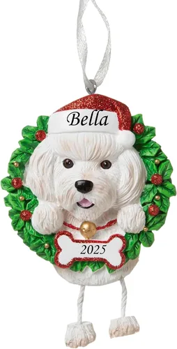 Miniatura 14 de Adorno personalizado para 2025, raza pura de perro Beagle, adorno para árbol de Navidad, decoración profesional personalizada, regalo para cachorro