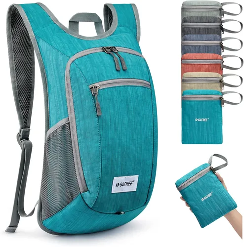 Miniatura 24 de G4Free 10L/15L Mochila para Senderismo Plegable Ligera, Mochila de Día para Caminatas, Pequeña, Viaje al Aire Libre, Bolsa de Hombro Plegable Azul