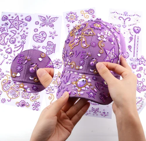 Miniatura 7 de Regalos Perpetily para niñas de 5, 6, 7, 8, 9, 10, 11, 12 años, Regalos de Navidad, Decora tu propia gorra de béisbol, manualidades para niñas de 6